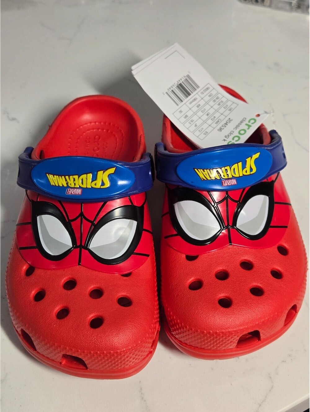 Spiderman crocs boys size 9c 9